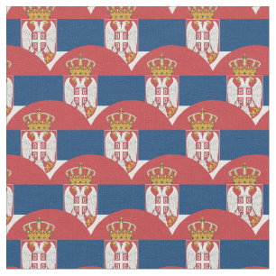 Serbian Flag & Serbia Trendy Fabric /fashion