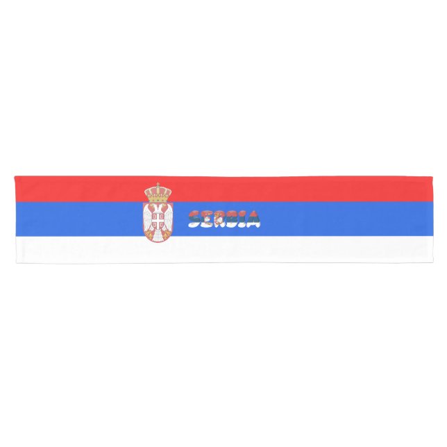 Serbian flag short table runner (Horizontal)