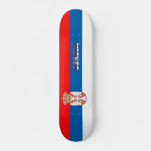 Serbian flag skateboard