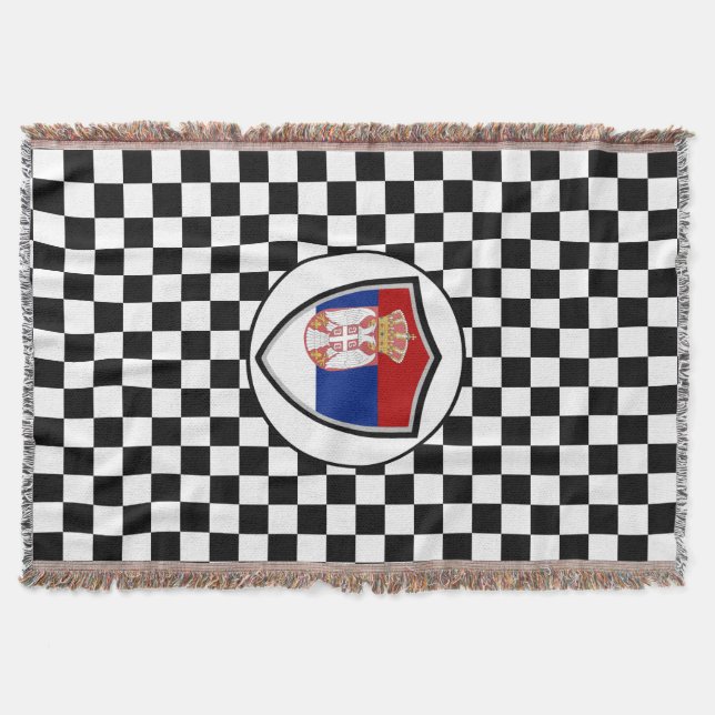 Serbian flag throw blanket (Front)