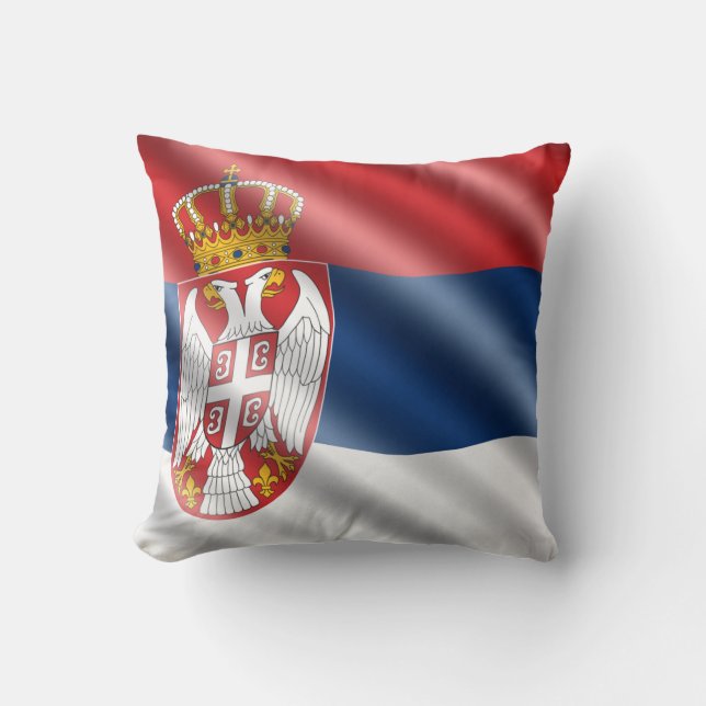 Serbian flag throw pillow (Front)