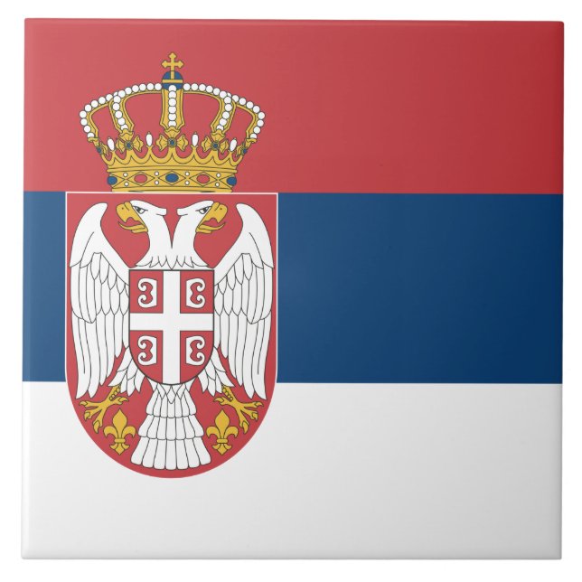 Serbian Flag Tile (Front)