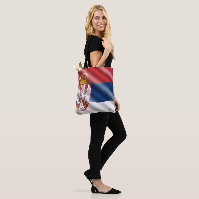 Serbian flag tote bag (On Model)