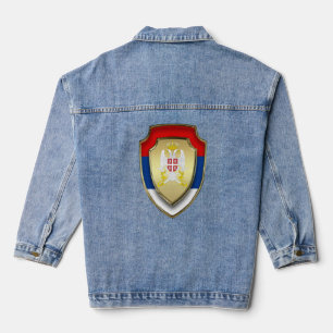Serbian medieval shield Serbia coat of arms 2 Denim Jacket