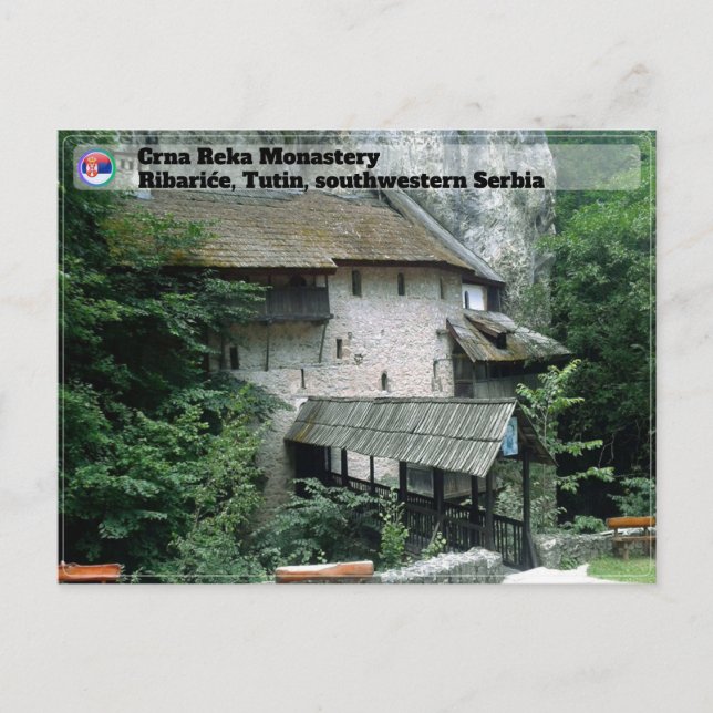 SERBIAN MONASTERIES - Crna Reka Monastery 2 Postcard (Front)