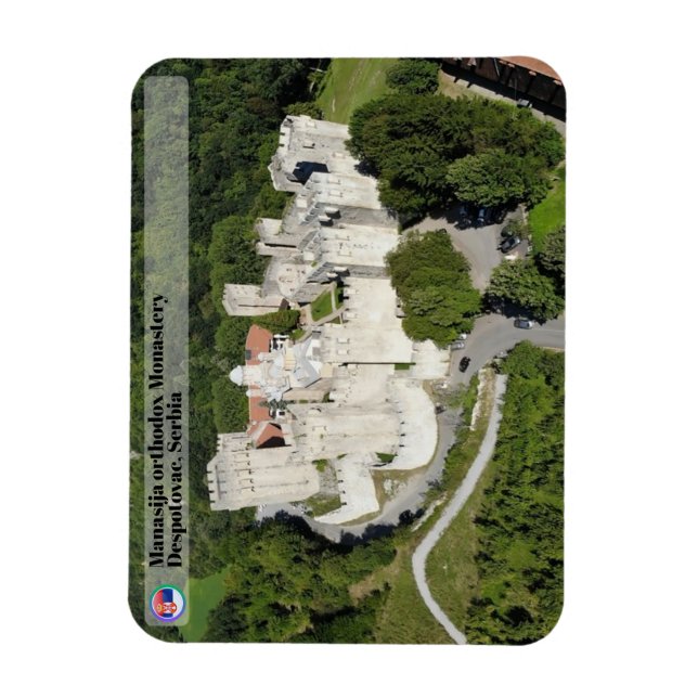 SERBIAN MONASTERIES - Manasija Monastery 3 Magnet (Vertical)