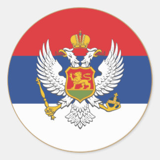 Serbian Montenegro Round Sticker