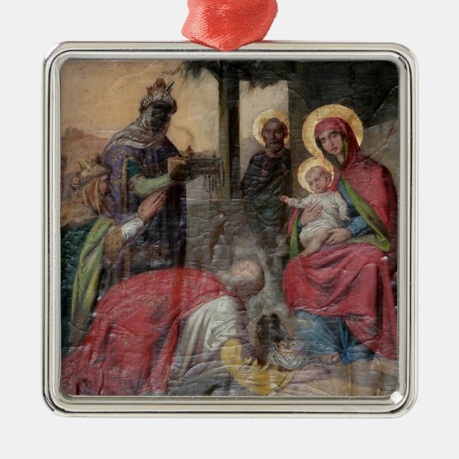 Serbian Orthodox icongraphy at Valjevo Church. - Metal Ornament (Front)