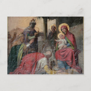 Serbian Orthodox icongraphy at Valjevo Church. - Postcard