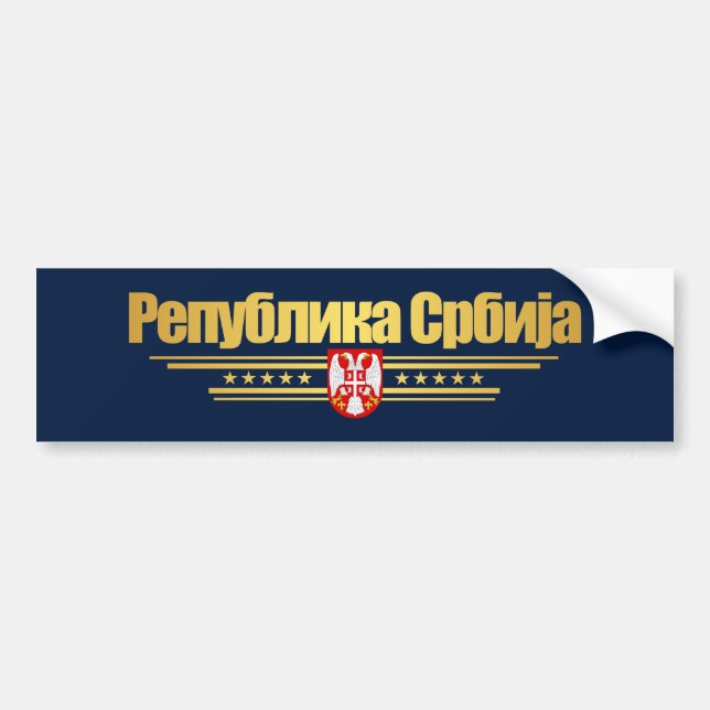 "Serbian Pride" Gift Ideas Bumper Sticker (Front)