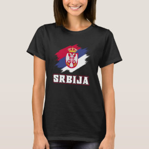 Serbian Roots Srbija Serbs Serbian Serbia Flag T-Shirt