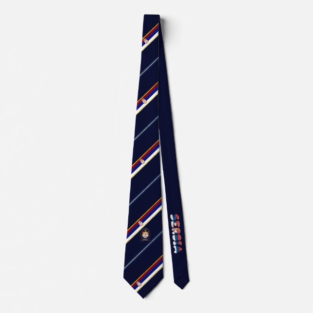 Serbian stripes flag tie (Front)