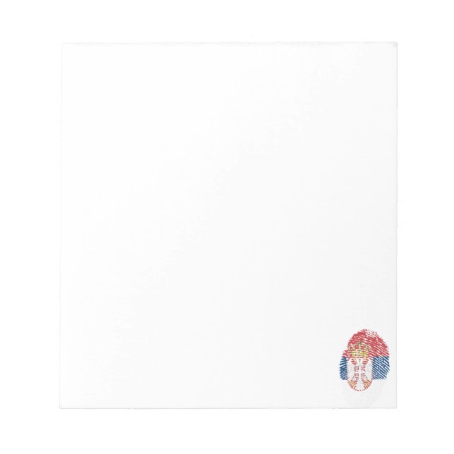 Serbian touch fingerprint flag notepad (Front)
