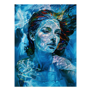 “Serelis” – Serenity in Aqua Harmony     Poster