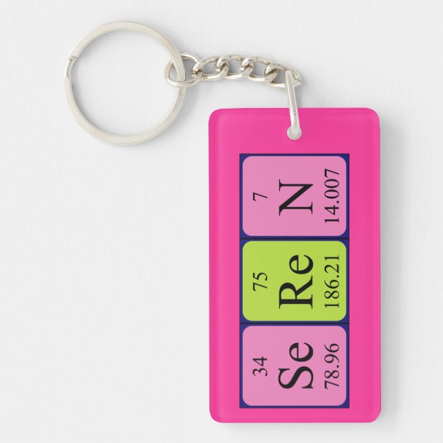 Seren periodic table name keyring (Front)