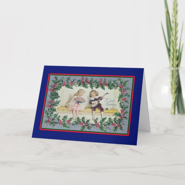 Sérénade de Noël - Carte Vintage (Devant)