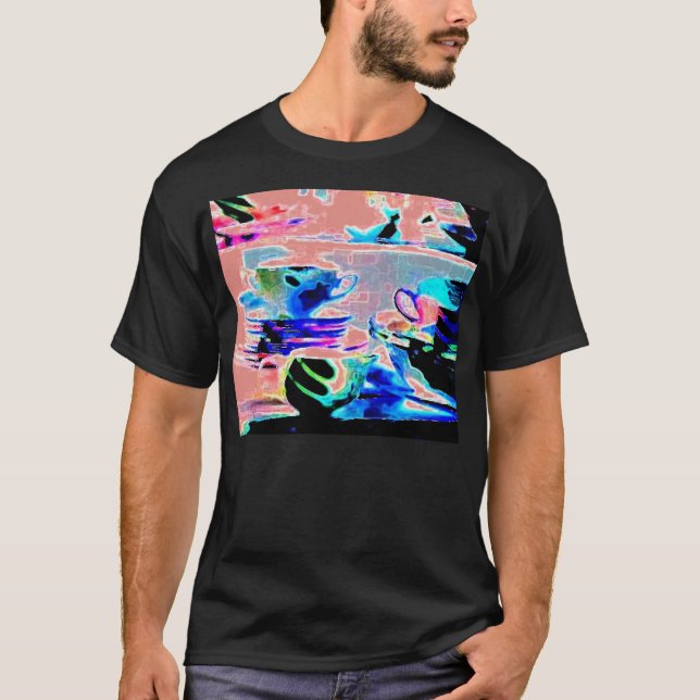 Serenade Dishes Striped Pink T-Shirt (Front)
