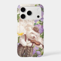 Serenade in Nature: Smiling Bichon Playing Violin