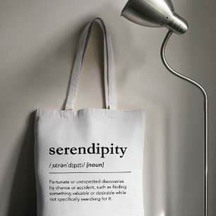 Serendipity Definition Word Gift Happy Accident Tote Bag