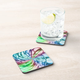 Serendipity | Multicolor Fractal Art Coaster
