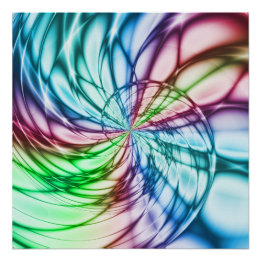 Serendipity | Multicolor Fractal Art Poster