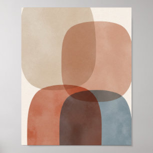 Serene Abstract Geometric Print