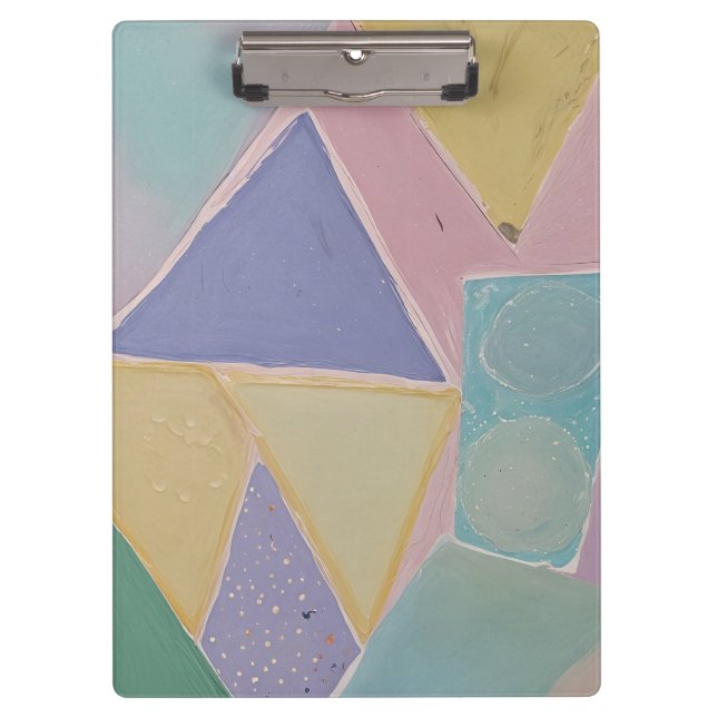 Serene Abstracts: A Pastel Dream Clipboard (Front)