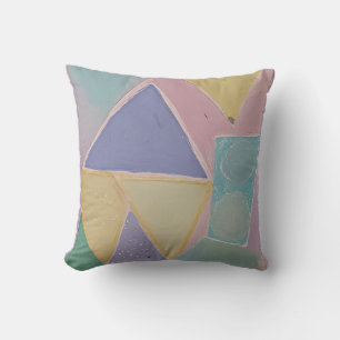 Serene Abstracts: A Pastel Dream Throw Pillow