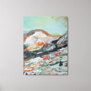 Serene Alpine Valley & Mountain Ridge Canvas Print