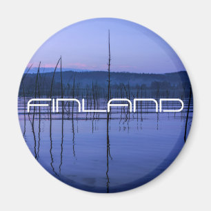 Serene and misty lake after heavy rain magnet