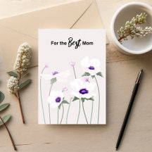 Serene Anemone Mother’s Day Card