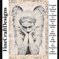 Serene Angel + Vintage Script Gothic AF7 Decoupage