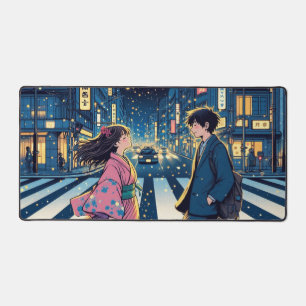 Serene Anime Couple dans une rue de la ville