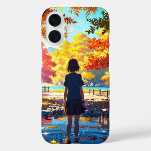 Serene Autumn Lake iPhone 16 Case