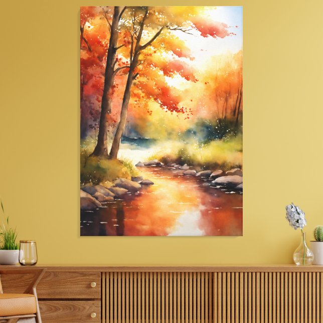 Serene Autumn Landscape Canvas Print (Insitu(LivingRoom))