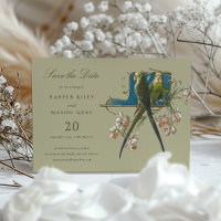 Serene Aviary "Save the Date" Faire-part de mariag