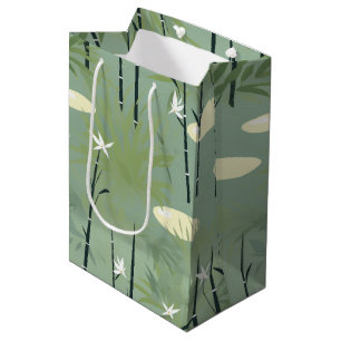 Serene Bamboo Blossom Asian  (5) Medium Gift Bag