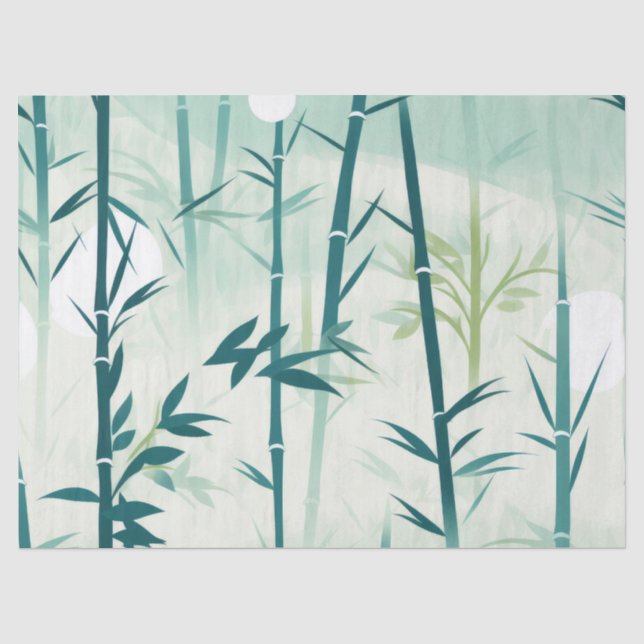Serene Bamboo Blossom Asian  (5) Tissue Paper (Front)