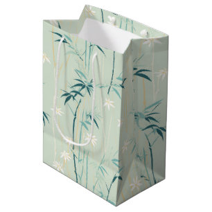 Serene Bamboo Blossom Asian  (8) Medium Gift Bag
