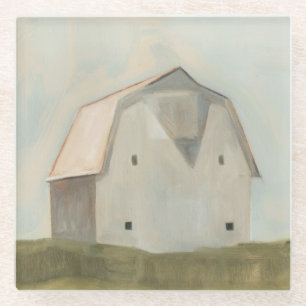 Serene Barn Glass Coaster