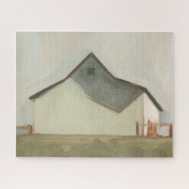 Serene Barn - Off-White Jigsaw Puzzle (Horizontal)