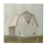 Serene Barn Tile<br><div class="desc">Serene Barn II by Emma Scarvey. Single barn with soft,  muted colours in a field.</div>
