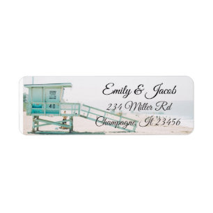 Serene Beach Life house Retourner Adresse Étiquett
