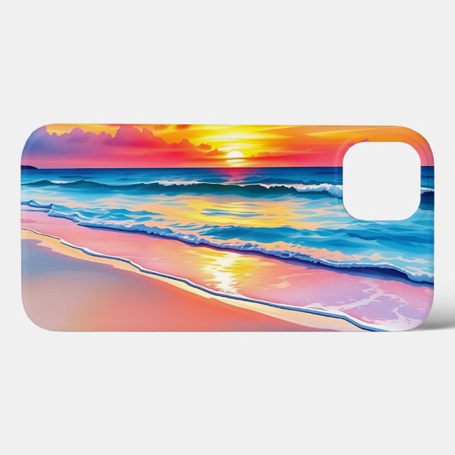 Serene Beach Sunset with Vibrant Reflections Case-Mate iPhone Case (Back (Horizontal))