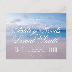 Serene Beach Wedding Invitation Carte postale