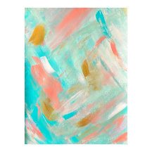 Serene Beachy Abstract Painting Print