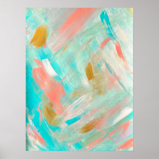 Serene Beachy Abstract Painting Print