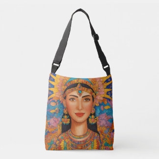 Serene Beauty in Intricate Lines Crossbody Bag
