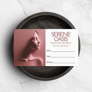 Serene Beauty Skincare, Massage Pink Appointment Card
