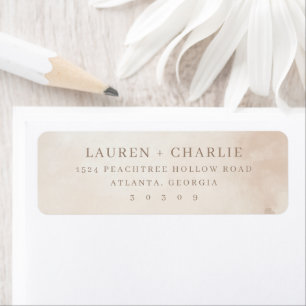 Serene Beige Minimalist Watercolor